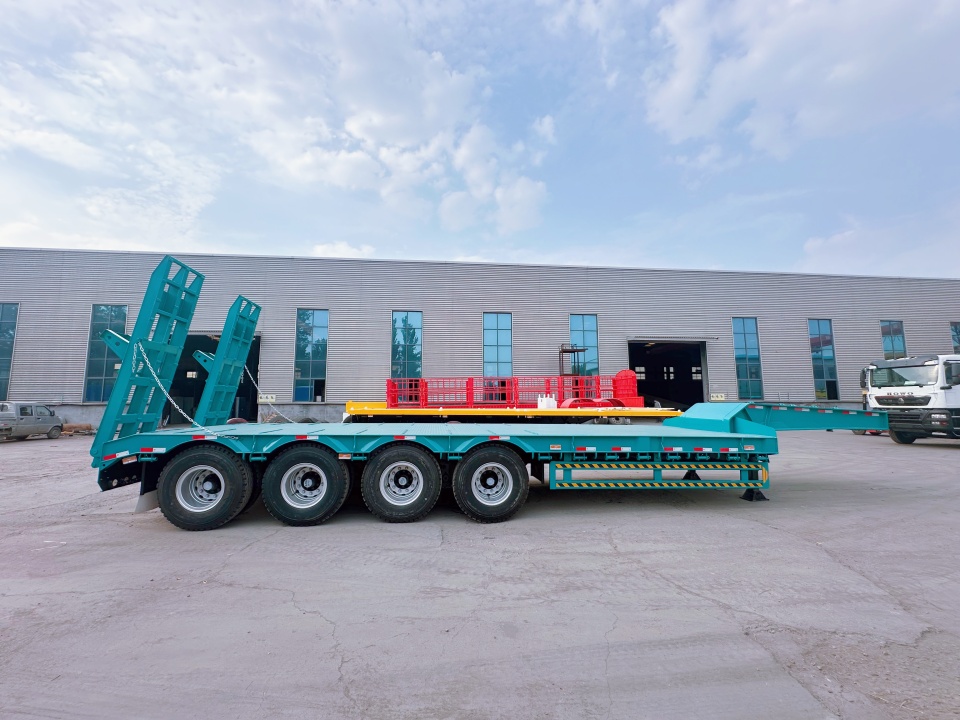4-axle low bed semi trailer successfully shipped to Tanzania