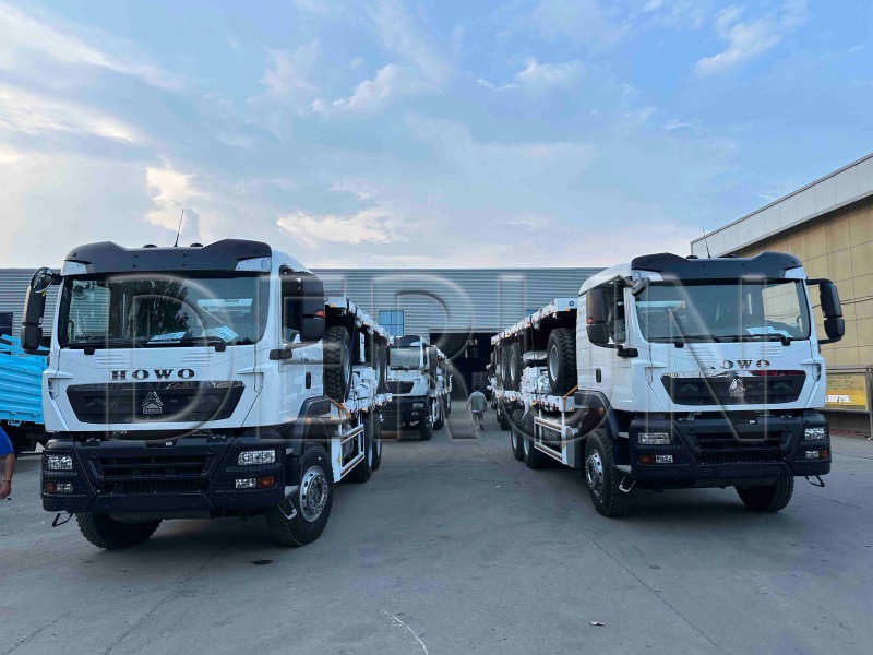 10 Units Howo TX fence truck with cargo drawbar trailer successfully sent to Ethiopia