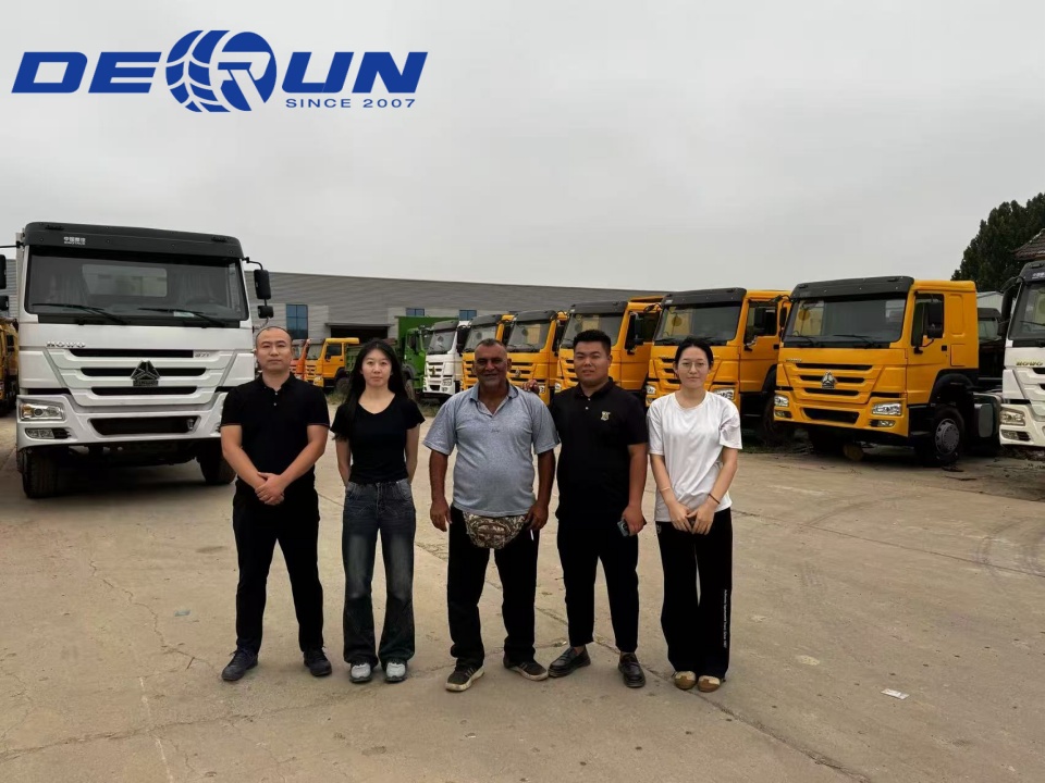 Senegal customer came to visit our used truck factory