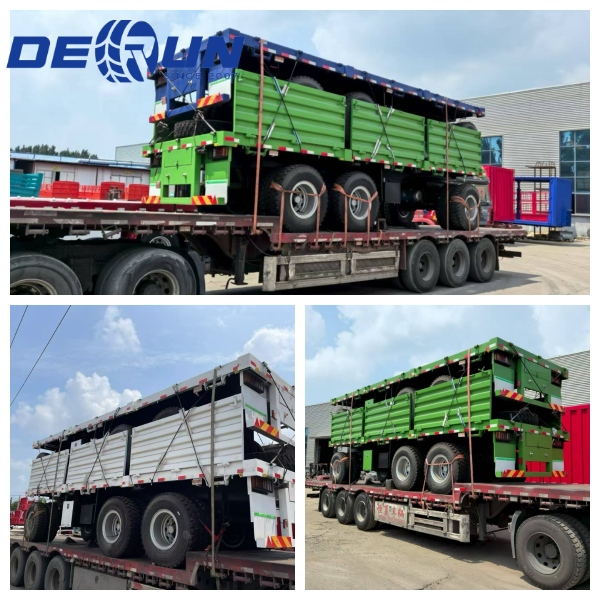 Derun six units fence cargo full trailer were officially shipped to Port