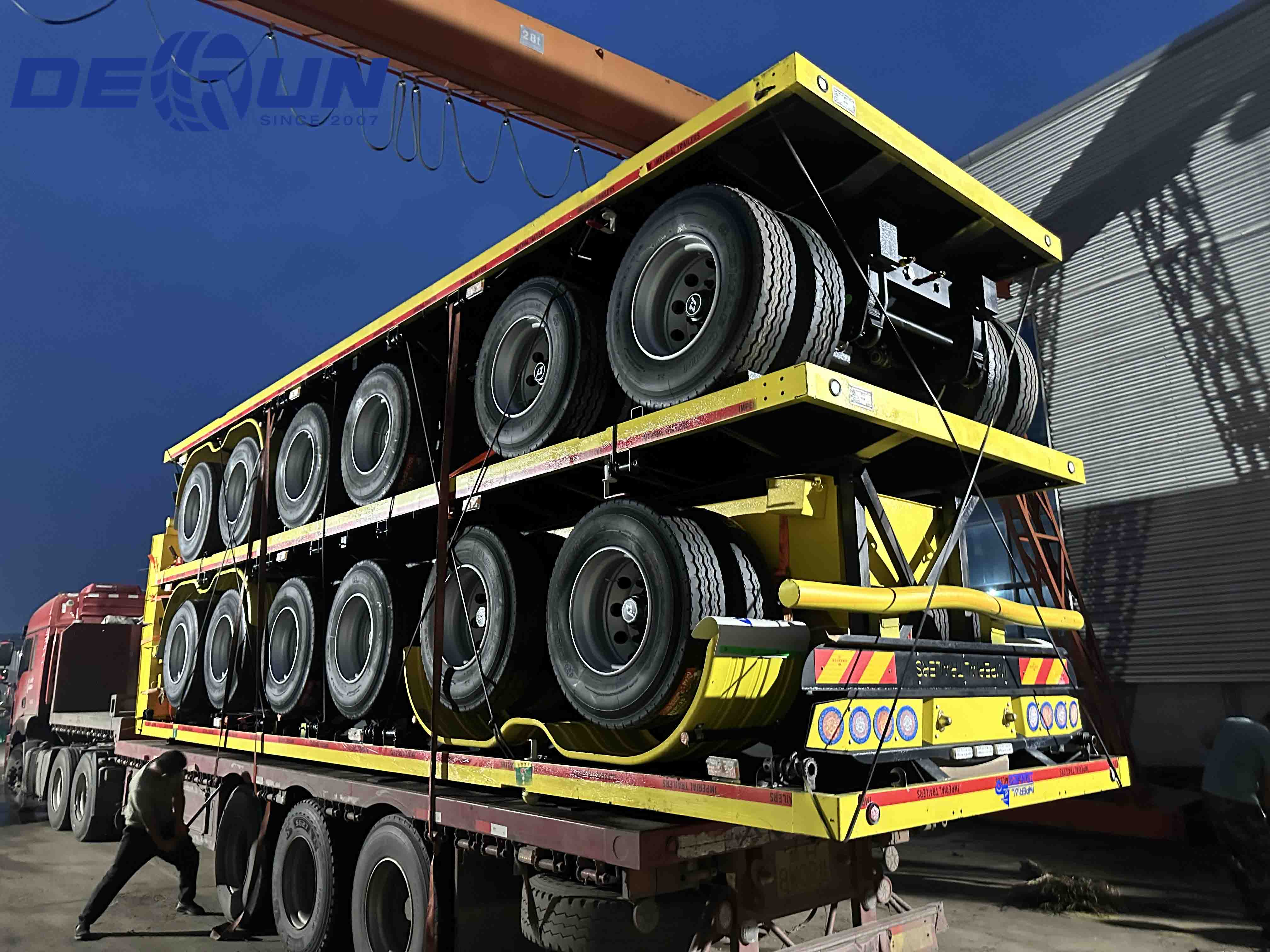 Three Flatbed Semi-trailers will be Shipped to Mozambique