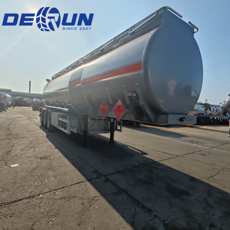 China Factory 3 Axle 45CBM 3 Compartement Stainless steel Oil Tank Semi Trailer